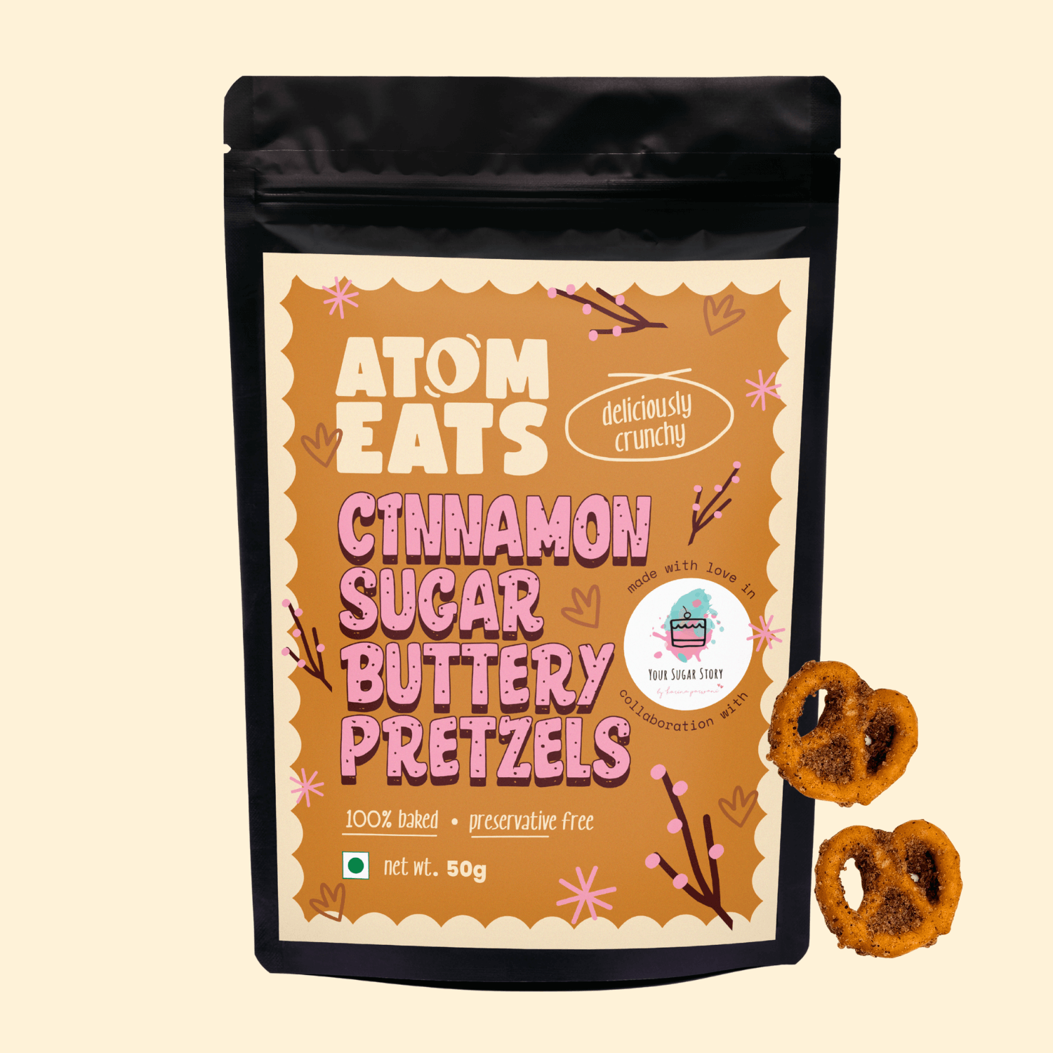 Cinnamon Butter Pretzel Knots Atom Eats - Cinnamon Butter Sugary Pretzels - Image 1